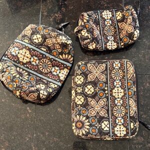 Vera Bradley Brown Canyon Patterned Travel Set